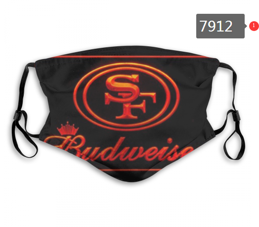 NFL 2020 San Francisco 49ers #44 Dust mask with filter->nfl dust mask->Sports Accessory